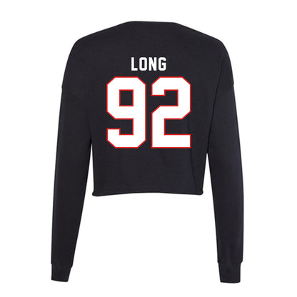 Texas Tech - NCAA Football : Kasen Long - Women's Cropped Crew Fleece-1