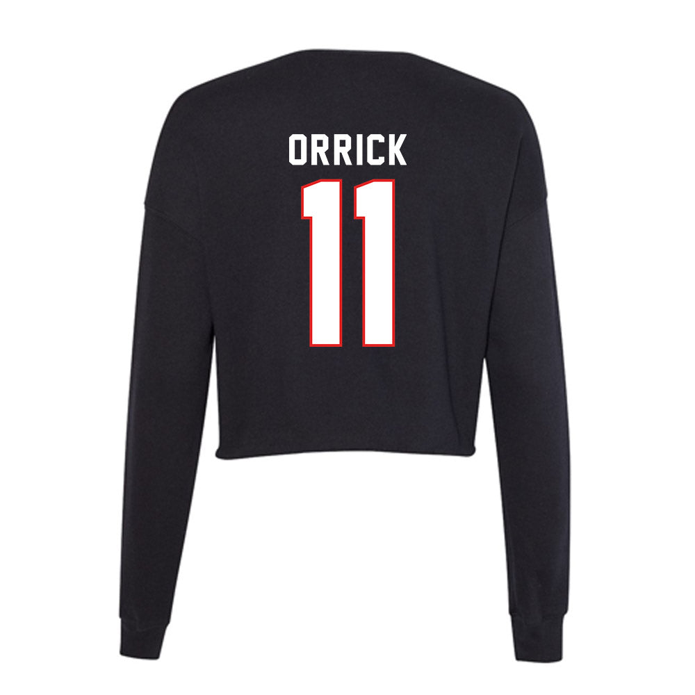 Texas Tech - NCAA Softball : Abbie Orrick - Women's Cropped Crew Fleece-1