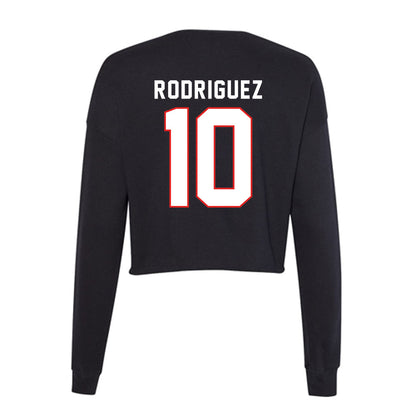 Texas Tech - NCAA Football : Jacob Rodriguez - Women's Cropped Crew Fleece-1