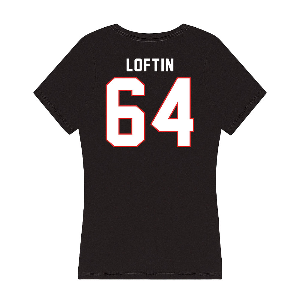 Texas Tech - NCAA Football : Jurrien Loftin - Women's V-Neck T-Shirt-1