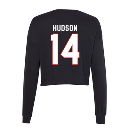 Texas Tech - NCAA Football : Micah Hudson - Women's Cropped Crew Fleece-1