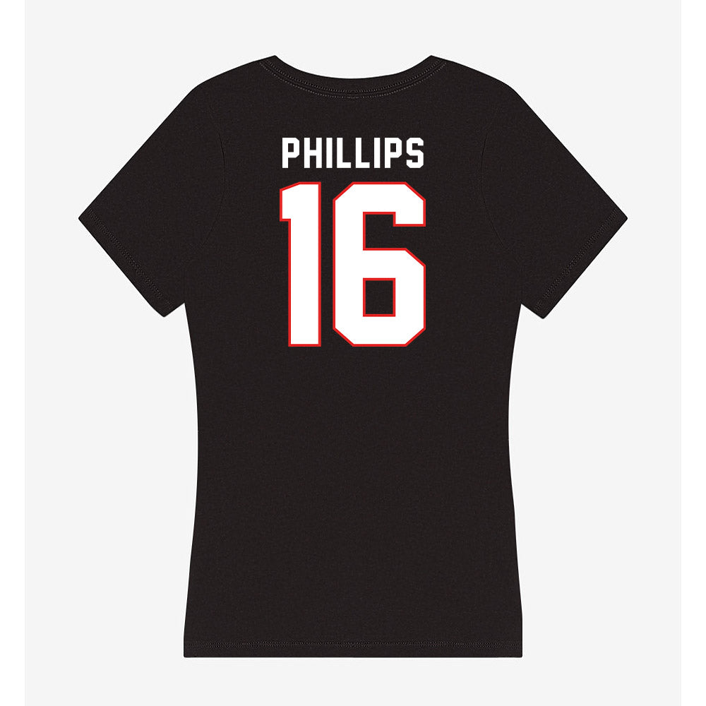 Texas Tech - NCAA Football : Holden Phillips - Women's V-Neck T-Shirt-1