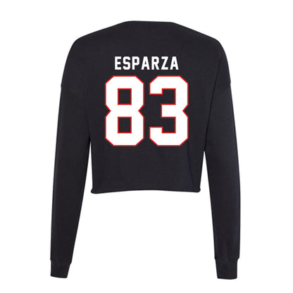 Texas Tech - NCAA Football : Jack Esparza - Women's Cropped Crew Fleece-1