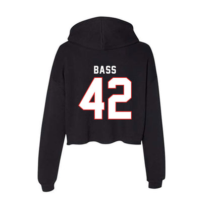 Texas Tech - NCAA Baseball : Daniel Bass - Women's Crop Fleece Hoodie-1