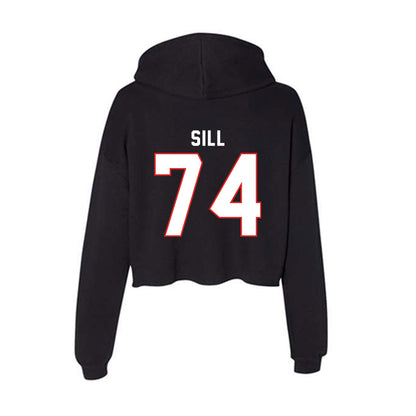 Texas Tech - NCAA Football : Daniel Sill - Women's Crop Fleece Hoodie-1