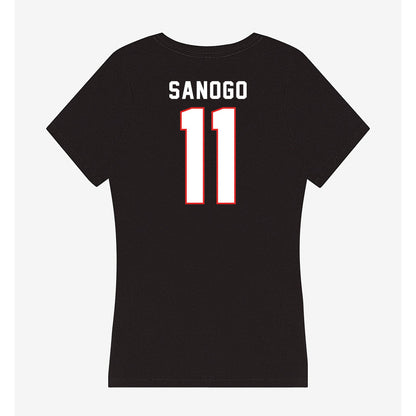 Texas Tech - NCAA Women's Basketball : Sarengbe Sanogo - Women's V-Neck T-Shirt-1