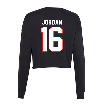 Texas Tech - NCAA Baseball : Will Jordan - Women's Cropped Crew Fleece-1