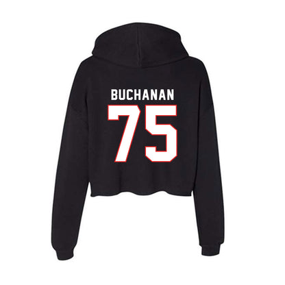 Texas Tech - NCAA Football : Ty Buchanan - Women's Crop Fleece Hoodie-1