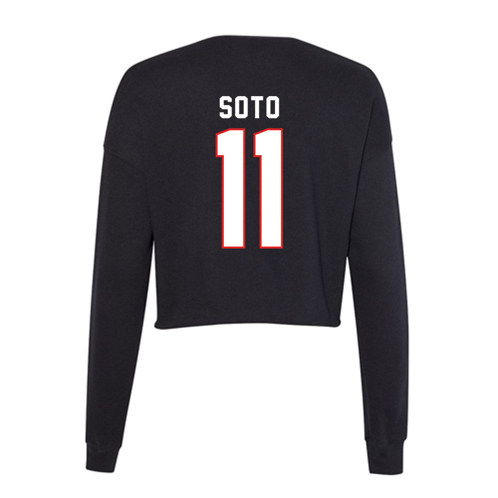 Texas Tech - NCAA Women's Soccer : Chloe Soto - Women's Cropped Crew Fleece-1