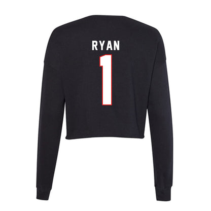 Texas Tech - NCAA Baseball : Coleman Ryan - Women's Cropped Crew Fleece-1