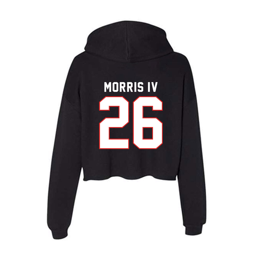 Texas Tech - NCAA Football : Sammy Morris IV - Women's Crop Fleece Hoodie-1