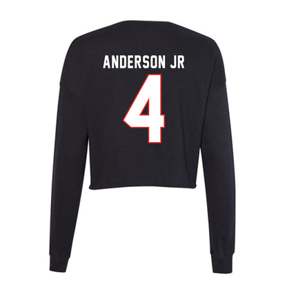 Texas Tech - NCAA Men's Basketball : Chris Anderson Jr - Women's Cropped Crew Fleece-1