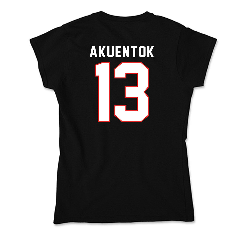 Texas Tech - NCAA Men's Basketball : Marial Akuentok - Soft Style Women’s T-Shirt-1