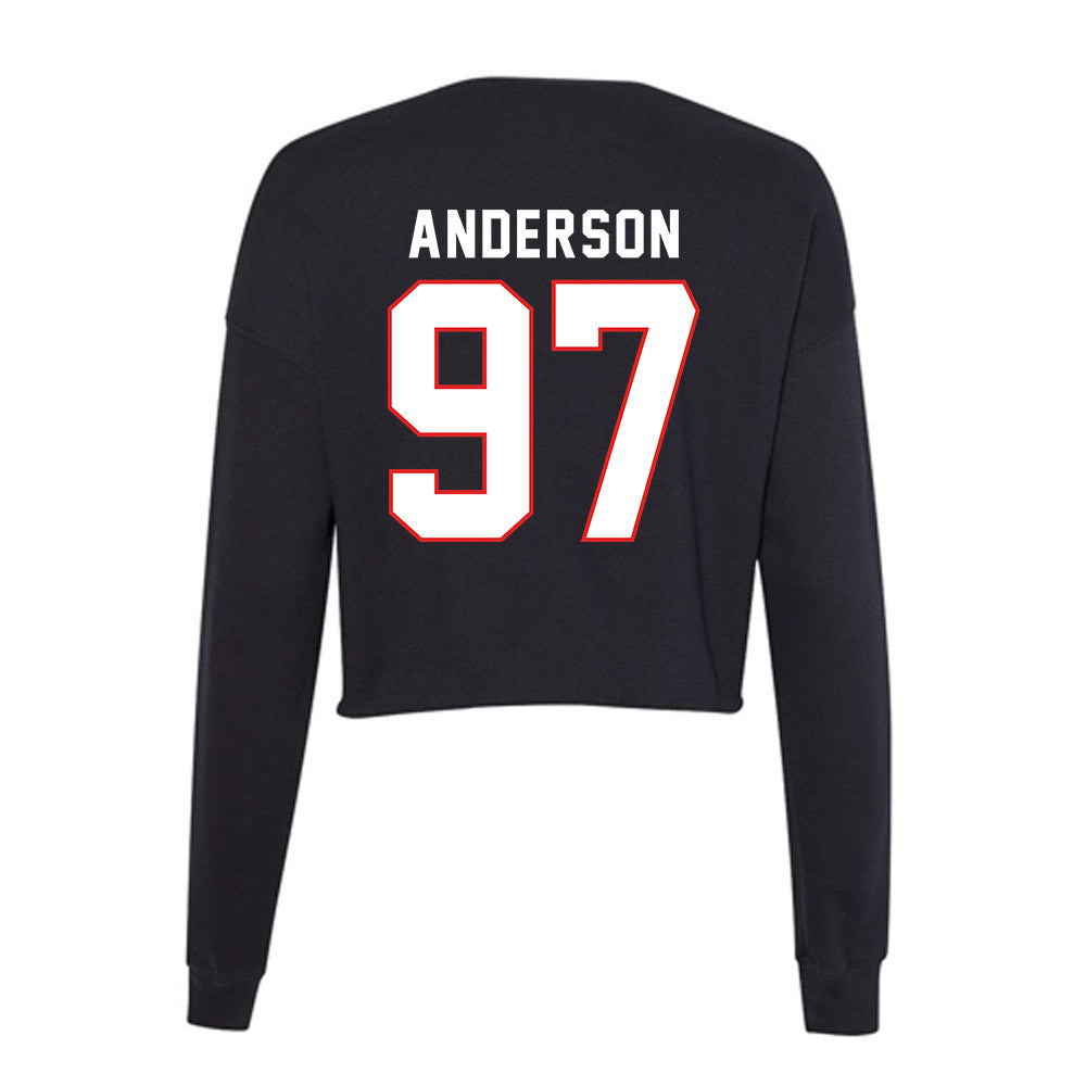 Texas Tech - NCAA Football : Charles Anderson - Women's Cropped Crew Fleece-1