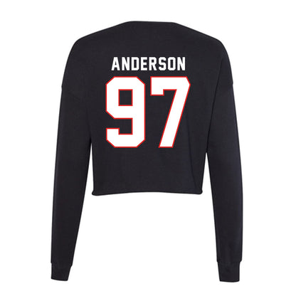 Texas Tech - NCAA Football : Charles Anderson - Women's Cropped Crew Fleece-1