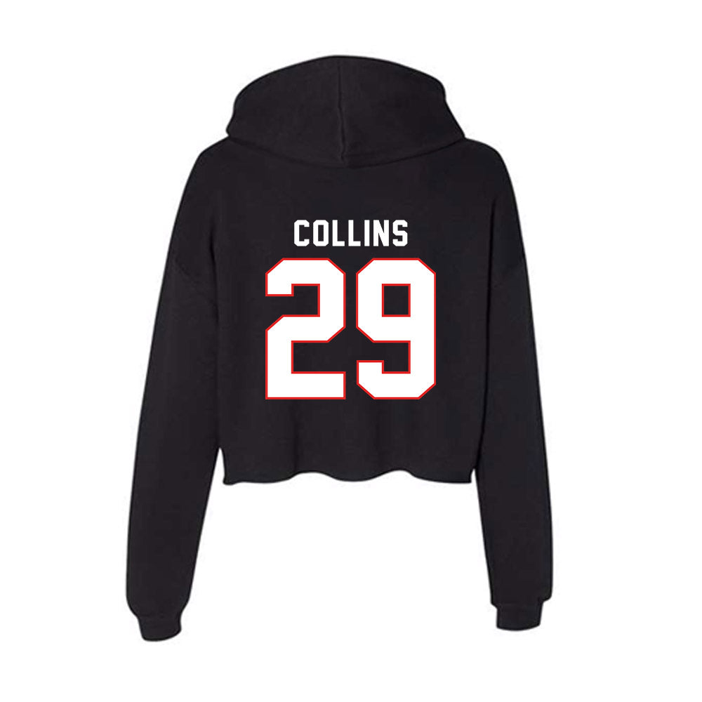 Texas Tech - NCAA Football : Chief Collins - Women's Crop Fleece Hoodie-1