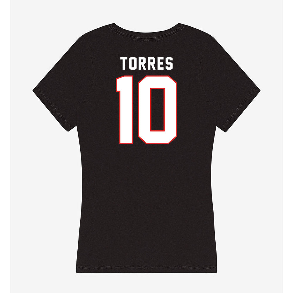 Texas Tech - NCAA Women's Soccer : Emma Torres - Women's V-Neck T-Shirt-1