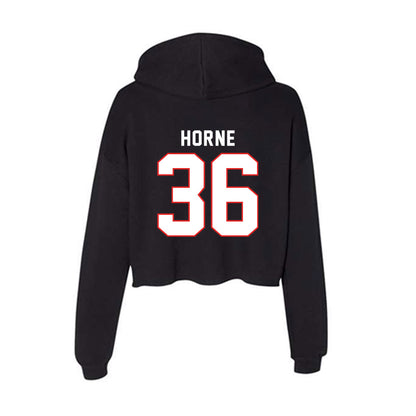 Texas Tech - NCAA Football : Justin Horne - Women's Crop Fleece Hoodie-1
