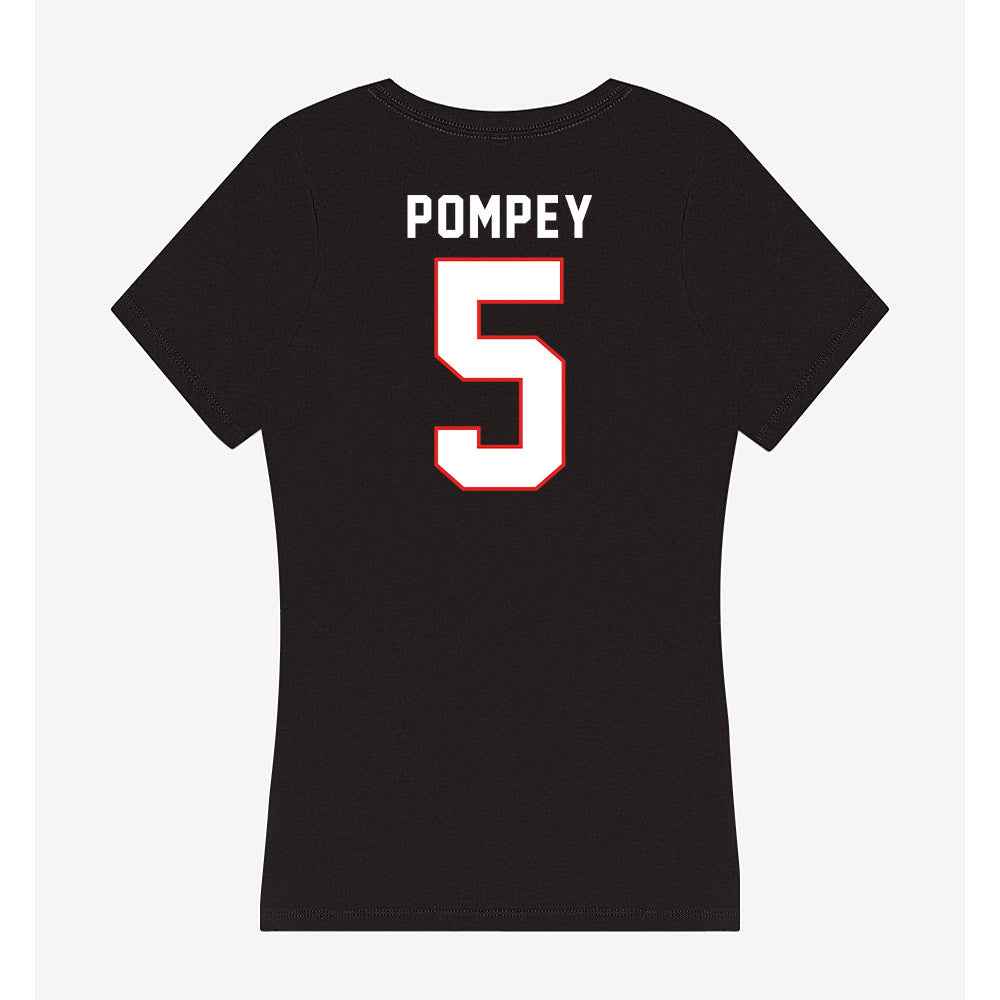 Texas Tech - NCAA Baseball : Timothy Pompey - Women's V-Neck T-Shirt-1