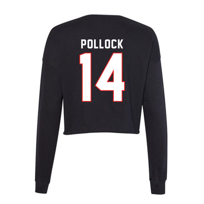 Texas Tech - NCAA Football : Brice Pollock - Women's Cropped Crew Fleece-1