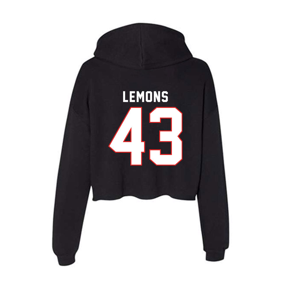 Texas Tech - NCAA Football : Chris Lemons - Women's Crop Fleece Hoodie-1