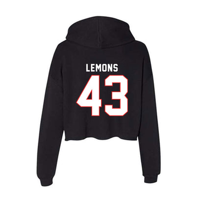 Texas Tech - NCAA Football : Chris Lemons - Women's Crop Fleece Hoodie-1