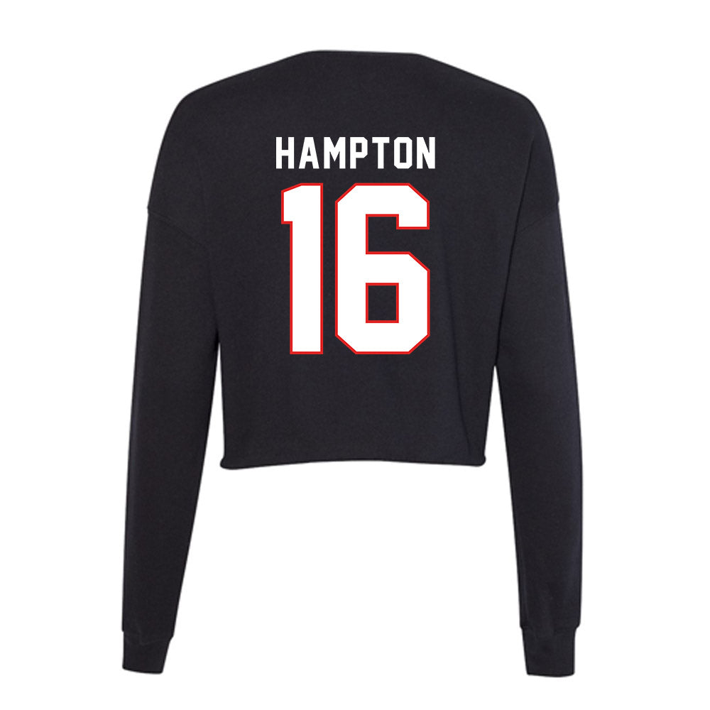Texas Tech - NCAA Football : Ashton Hampton - Women's Cropped Crew Fleece-1