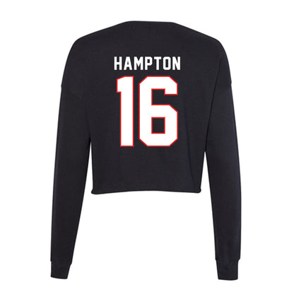 Texas Tech - NCAA Football : Ashton Hampton - Women's Cropped Crew Fleece-1