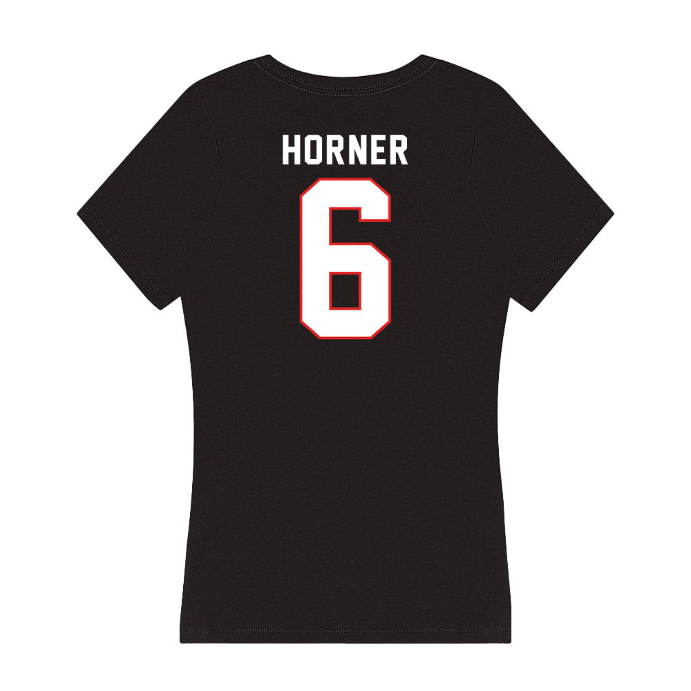 Texas Tech - NCAA Men's Basketball : Leon Horner - Women's V-Neck T-Shirt-1