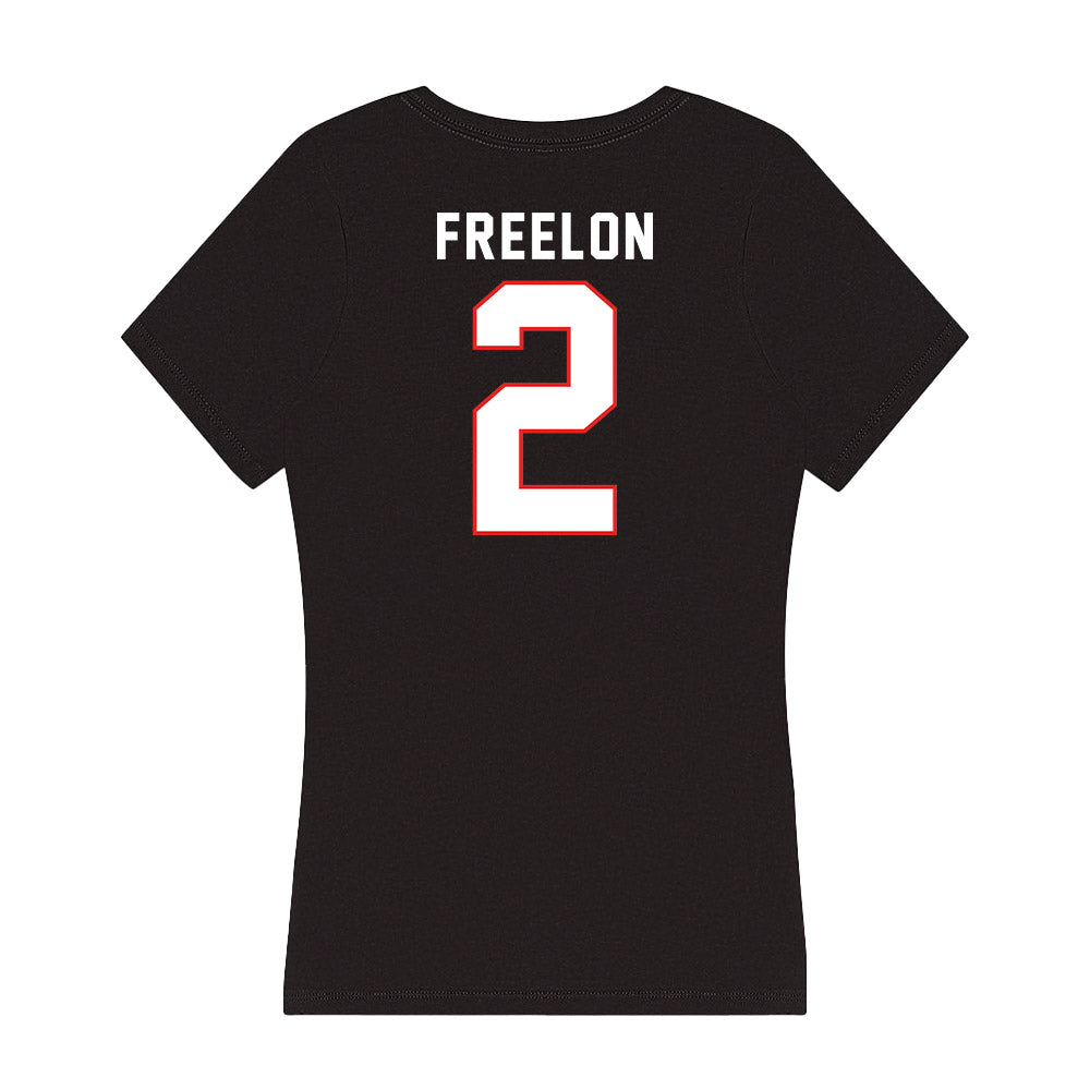 Texas Tech - NCAA Women's Basketball : Kilah Freelon - Women's V-Neck T-Shirt-1