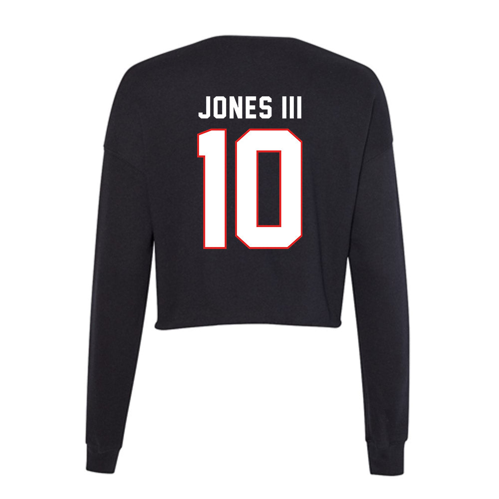 Texas Tech - NCAA Football : Lloyd Jones III - Women's Cropped Crew Fleece-1