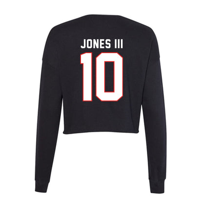 Texas Tech - NCAA Football : Lloyd Jones III - Women's Cropped Crew Fleece-1