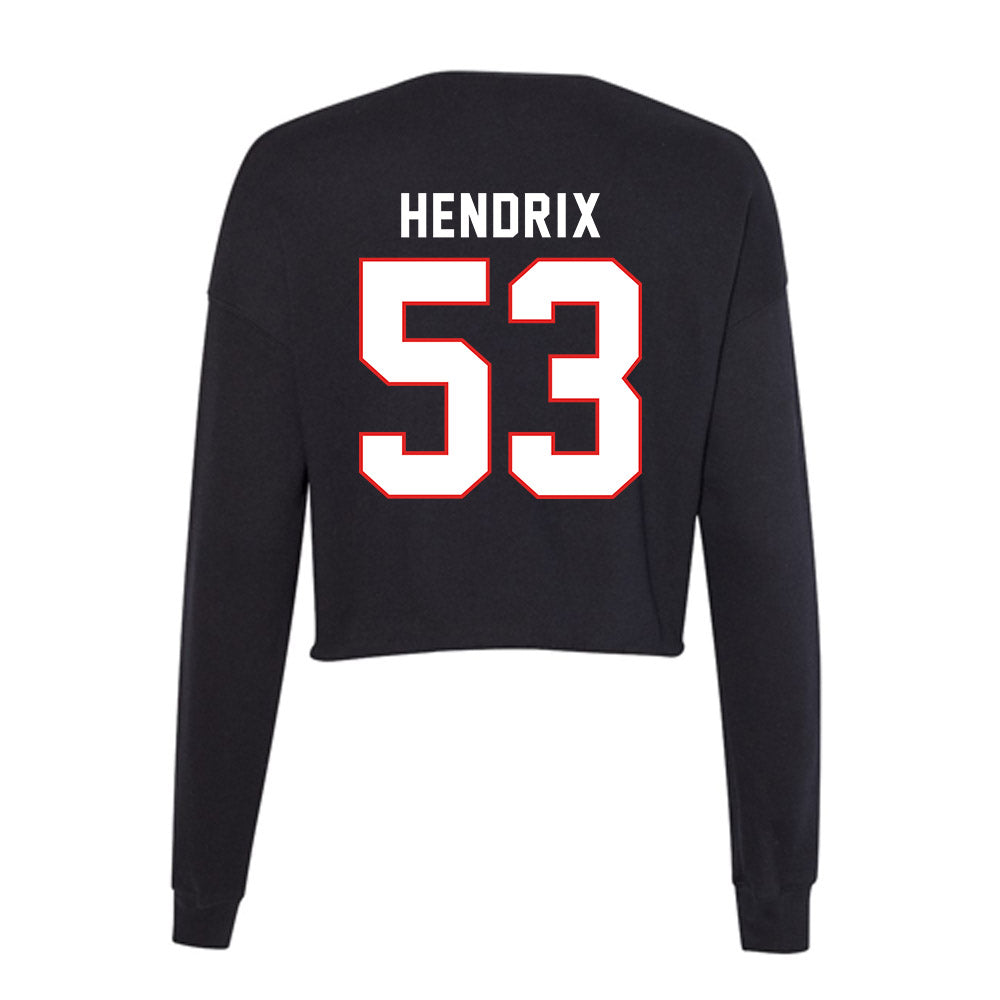 Texas Tech - NCAA Football : Holton Hendrix - Women's Cropped Crew Fleece-1