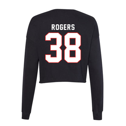 Texas Tech - NCAA Baseball : Jacob Rogers - Women's Cropped Crew Fleece-1