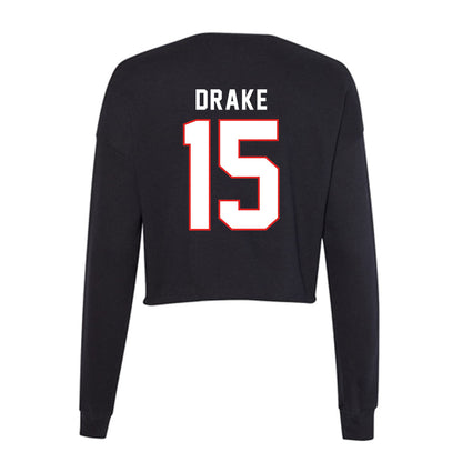 Texas Tech - NCAA Baseball : JT Drake - Women's Cropped Crew Fleece-1