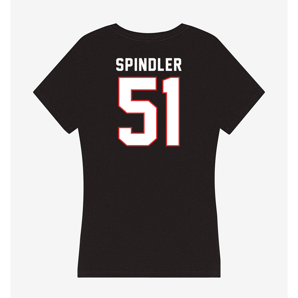 Texas Tech - NCAA Baseball : Jake Spindler - Women's V-Neck T-Shirt-1