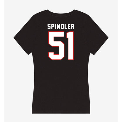 Texas Tech - NCAA Baseball : Jake Spindler - Women's V-Neck T-Shirt-1