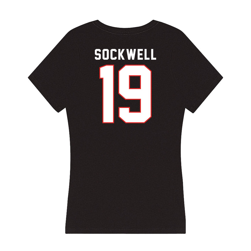 Texas Tech - NCAA Baseball : Joseph Sockwell - Women's V-Neck T-Shirt-1