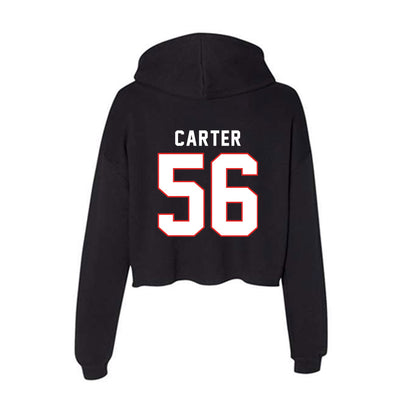 Texas Tech - NCAA Football : Davion Carter - Women's Crop Fleece Hoodie-1