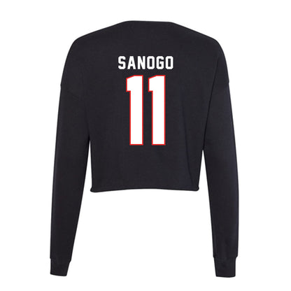 Texas Tech - NCAA Women's Basketball : Sarengbe Sanogo - Women's Cropped Crew Fleece-1