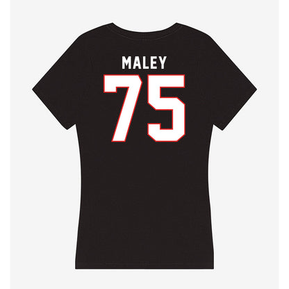 Texas Tech - NCAA Football : Garin Maley - Women's V-Neck T-Shirt-1
