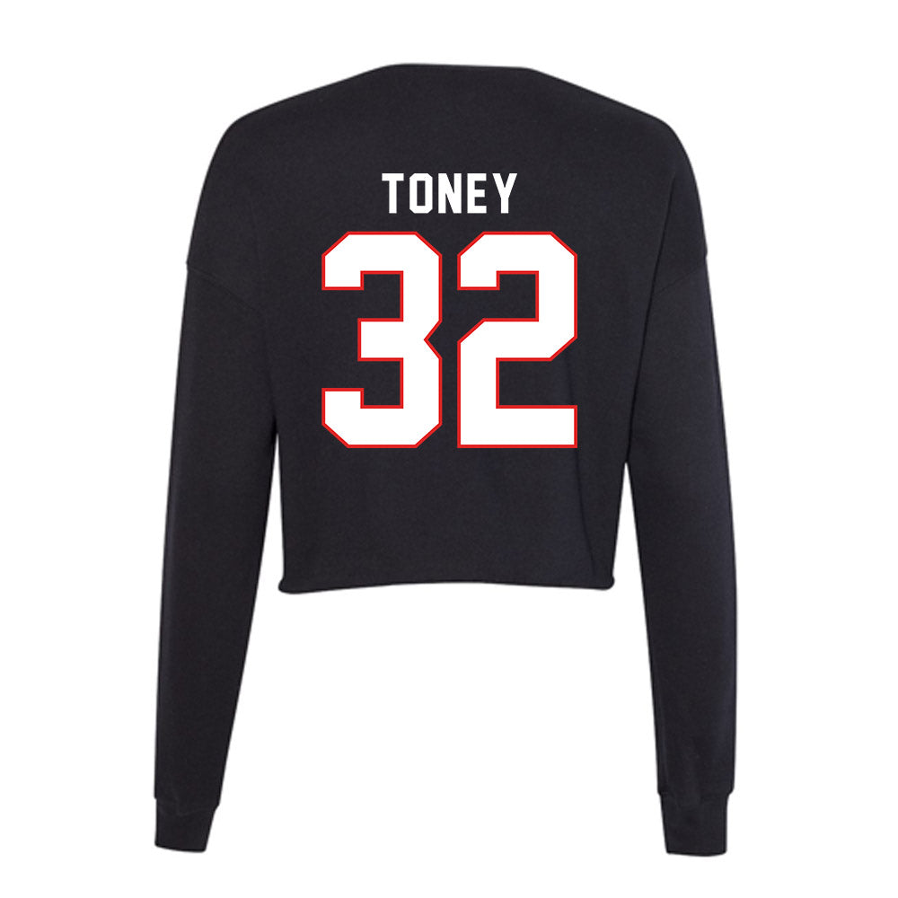 Texas Tech - NCAA Softball : Hailey Toney - Women's Cropped Crew Fleece-1
