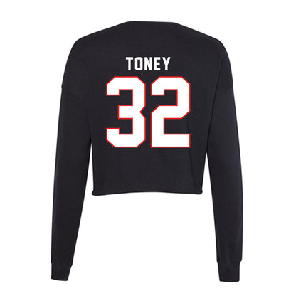 Texas Tech - NCAA Softball : Hailey Toney - Women's Cropped Crew Fleece-1