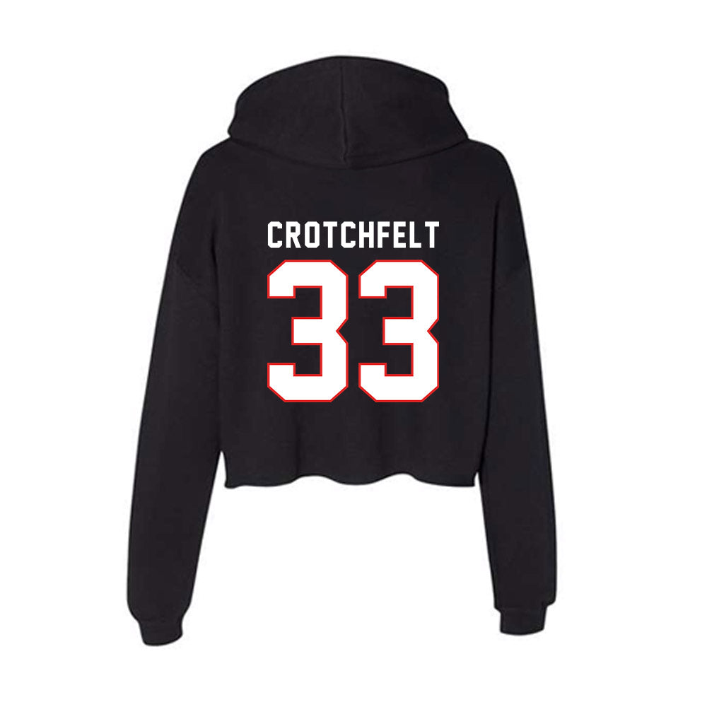 Texas Tech - NCAA Baseball : Zach Crotchfelt - Women's Crop Fleece Hoodie-1