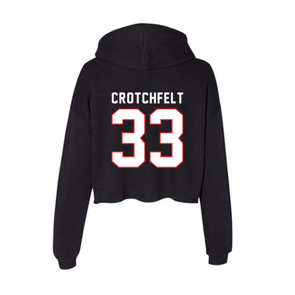 Texas Tech - NCAA Baseball : Zach Crotchfelt - Women's Crop Fleece Hoodie-1