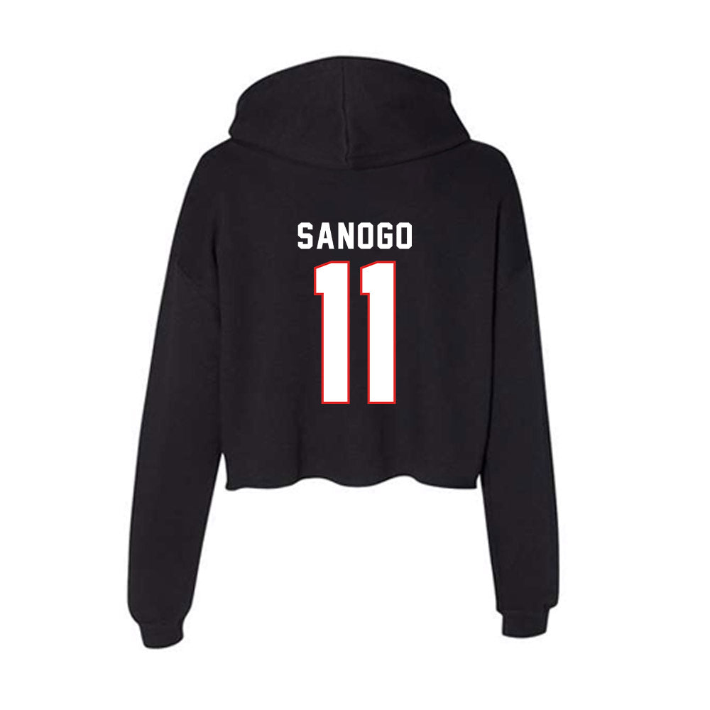 Texas Tech - NCAA Women's Basketball : Sarengbe Sanogo - Women's Crop Fleece Hoodie-1