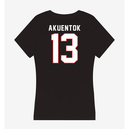 Texas Tech - NCAA Men's Basketball : Marial Akuentok - Women's V-Neck T-Shirt-1