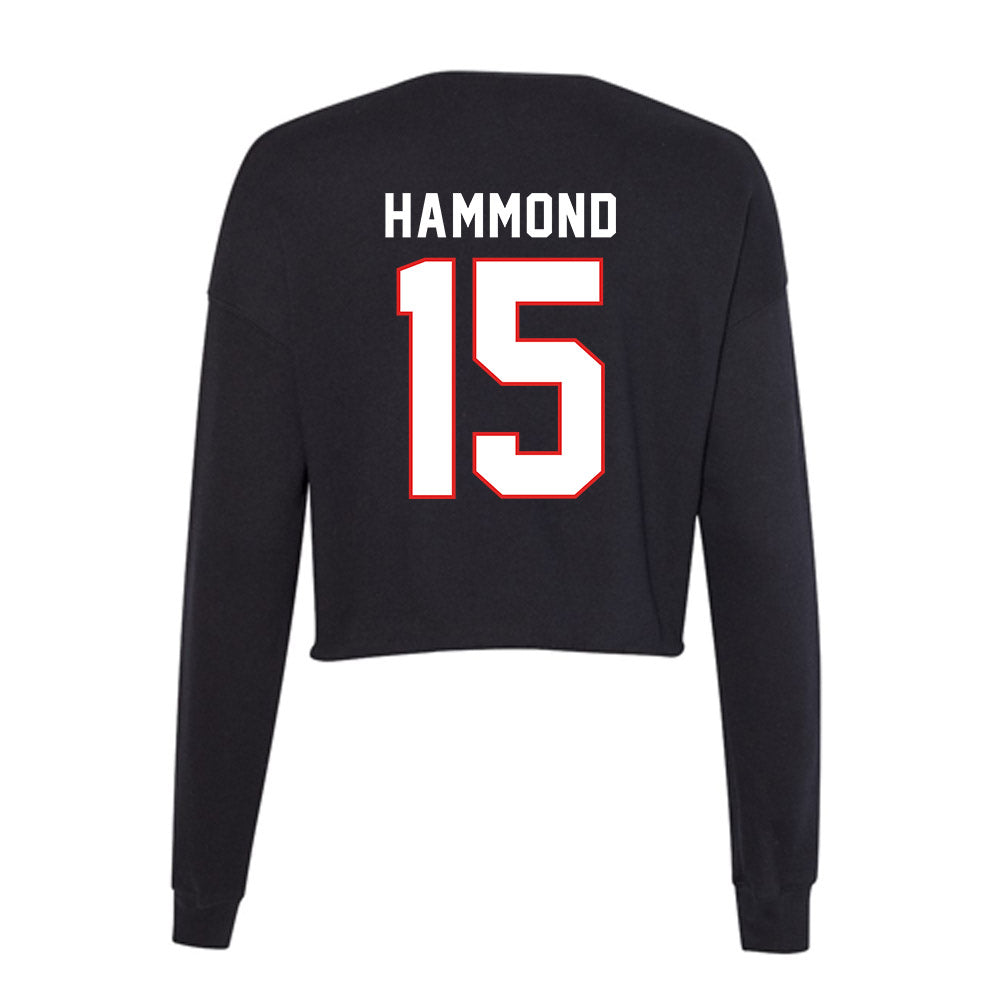 Texas Tech - NCAA Football : William Hammond - Women's Cropped Crew Fleece-1