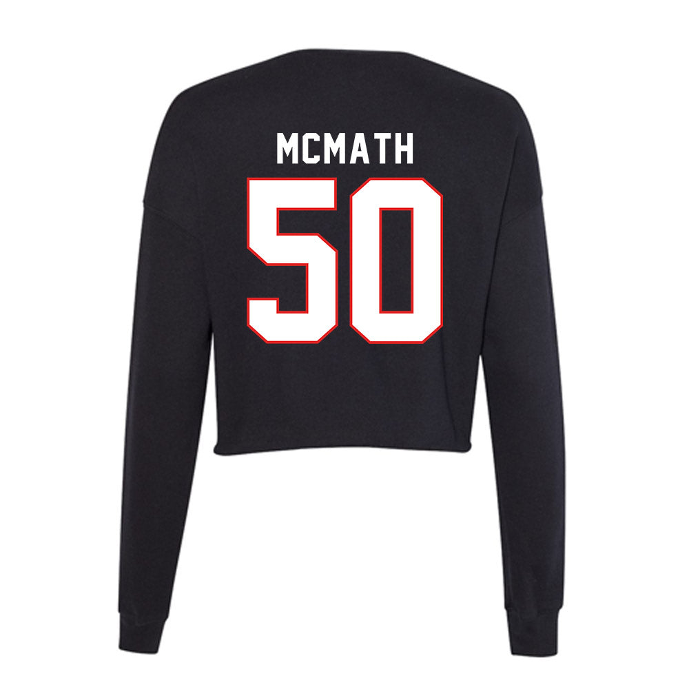 Texas Tech - NCAA Football : Patrick McMath - Women's Cropped Crew Fleece-1