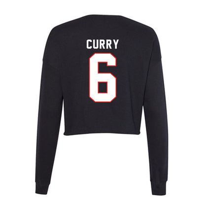Texas Tech - NCAA Football : John Curry - Women's Cropped Crew Fleece-1